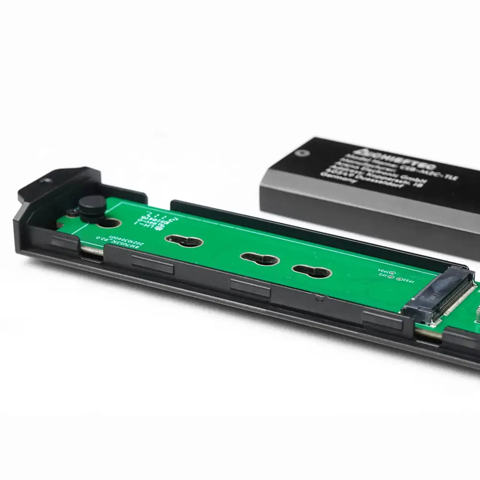 Корпус для M.2 NVME/SATA SSD CHIEFTEC CEB-M2C-TLE, aluminium,USB 3.2 Gen2 Type-C, Black, RETAIL UA
