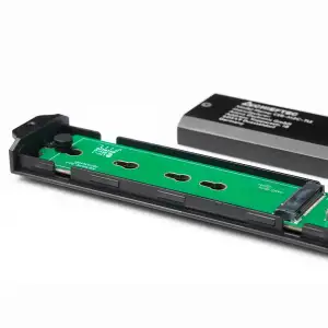 Корпус для M.2 NVME/SATA SSD CHIEFTEC CEB-M2C-TLE, aluminium,USB 3.2 Gen2 Type-C, Black, RETAIL UA