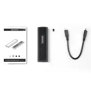 Корпус для M.2 NVME/SATA SSD CHIEFTEC CEB-M2C-TLE, aluminium,USB 3.2 Gen2 Type-C, Black, RETAIL UA