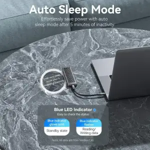 Зовнішня кишеня для SSD M.2 (NVME) M-key USB Type-C 3.2 10Gbps Heat Sink Aluminum сіра Vention (KPKH0) UA