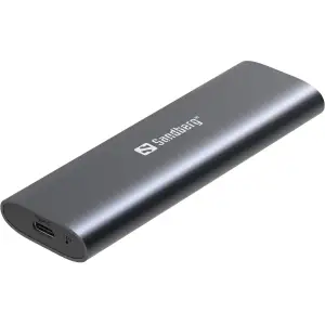 Зовнішня кишеня для SSD M.2, (NVMe) M-Key USB Type-C 3.2 сіра Sandberg (136-39) UA