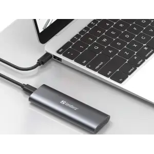 Зовнішня кишеня для SSD M.2, (NVMe) M-Key USB Type-C 3.2 сіра Sandberg (136-39) UA