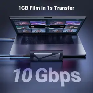 Зовнішня кишеня Ugreen CM767 USB 3.2 Gen 2 NVMe/SATA 10 Гбіт/с UASP TRIM до 8 ТБ Сіра (15813) UA