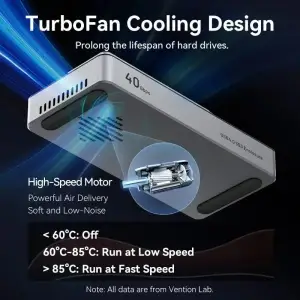 Зовнішня кишеня для SSD M.2 (NVME) B&M Key/M Key USB Type-C 4.0, Aluminum Alloy, сіра Vention (KPZH0) UA