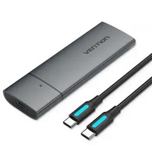 Зовнішня кишеня для SSD M.2 (NVME) M-key USB Type-C 3.2 сіра Vention (KPGH0) UA