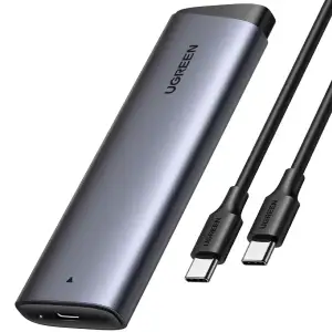 Зовнішня кишеня Ugreen CM767 USB 3.2 Gen 2 M.2 NVMe 10 Гбіт/с Сіра (35267) UA