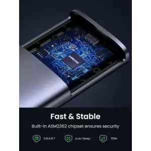 Зовнішня кишеня Ugreen CM767 USB 3.2 Gen 2 M.2 NVMe 10 Гбіт/с Сіра (35267) UA