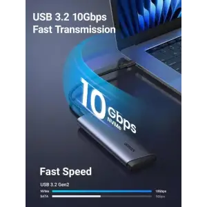 Зовнішня кишеня Ugreen CM767 USB 3.2 Gen 2 M.2 NVMe 10 Гбіт/с Сіра (35267) UA