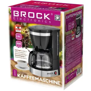 Кавоварка BROCK CM 1255 BK крапельна/ 1.25л/ 800 Вт/ мелена/ чорнa UA