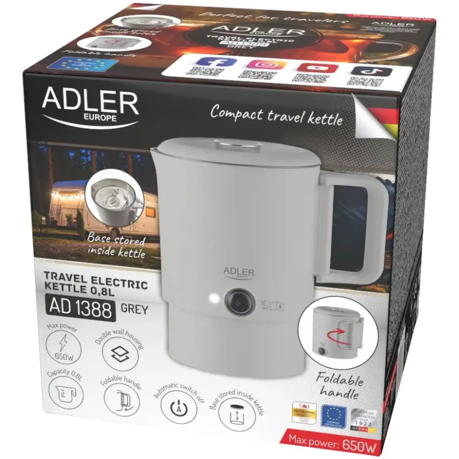 Електрочайник Adler AD 1388g (AD1388g) UA