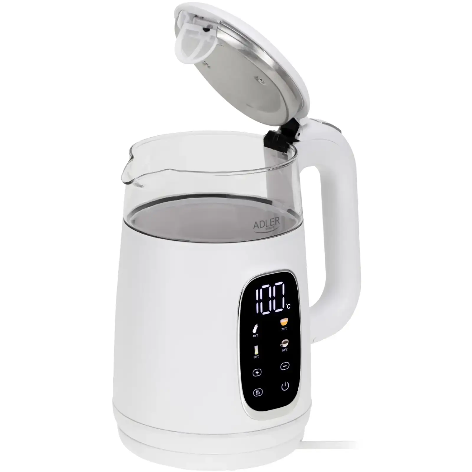 Електрочайник Adler AD 1305 white silver (AD1305WS) UA