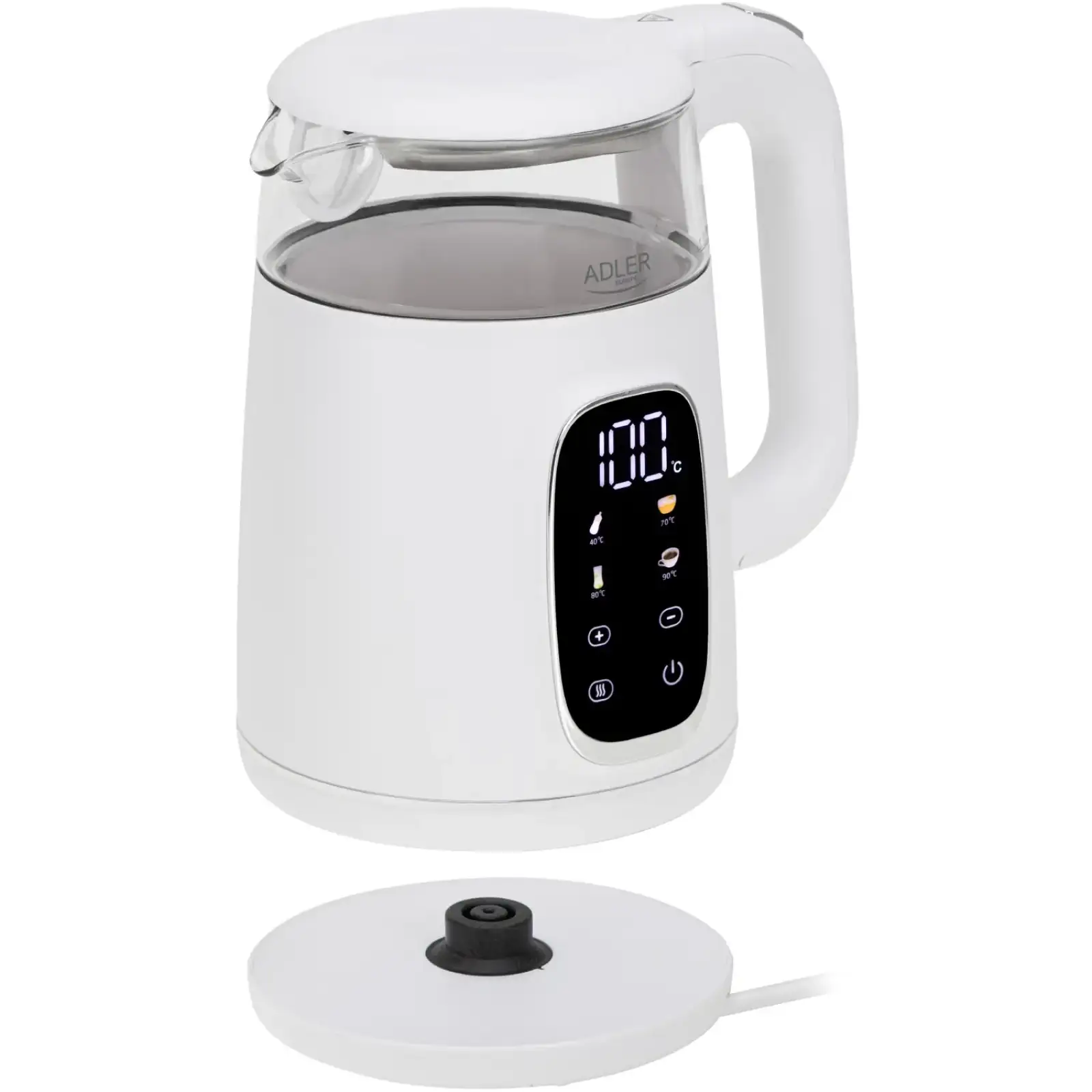 Електрочайник Adler AD 1305 white silver (AD1305WS) UA