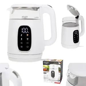 Електрочайник Adler AD 1305 white silver (AD1305WS) UA