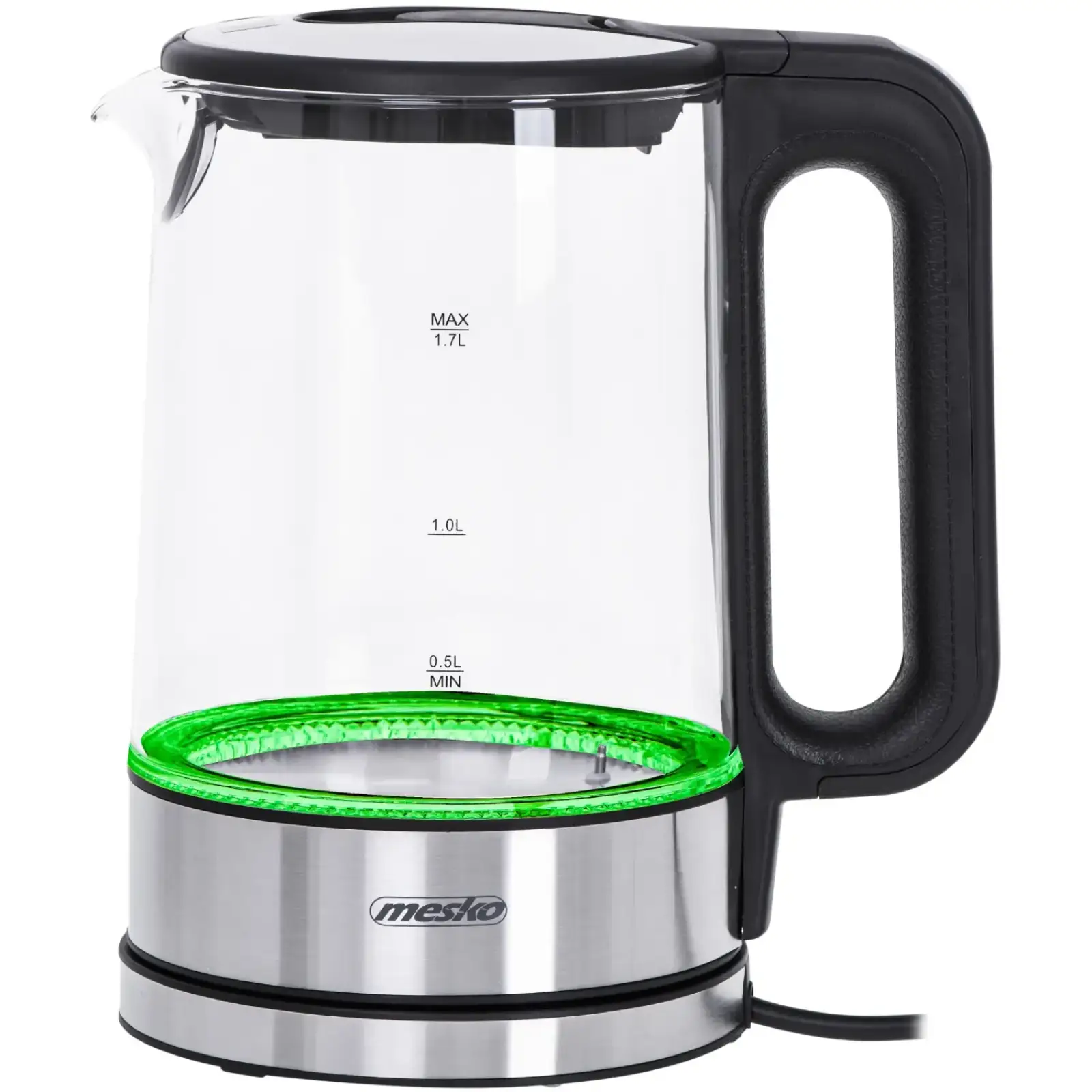 Електрочайник Mesko MS 1301 black 1850-2200Вт/ 1.7л/ скло/ встановлення температури (MS1301B) UA