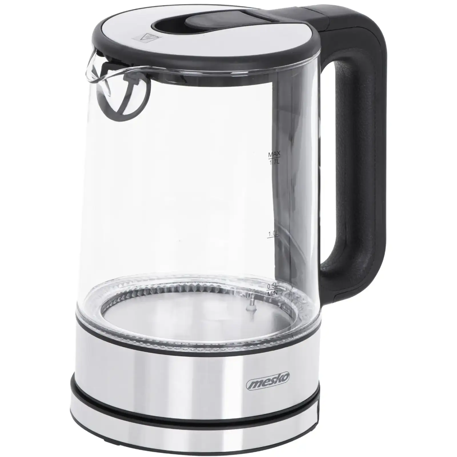 Електрочайник Mesko MS 1301 black 1850-2200Вт/ 1.7л/ скло/ встановлення температури (MS1301B) UA