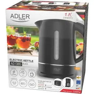 Електрочайник Adler AD 1385 black (AD1385B) UA