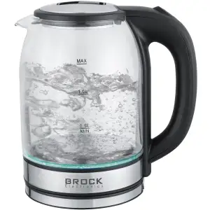 Електрочайник BROCK WK 2402 1500Вт/ 1.8л/ скло/ захист від перегріву/ автовимкнення UA