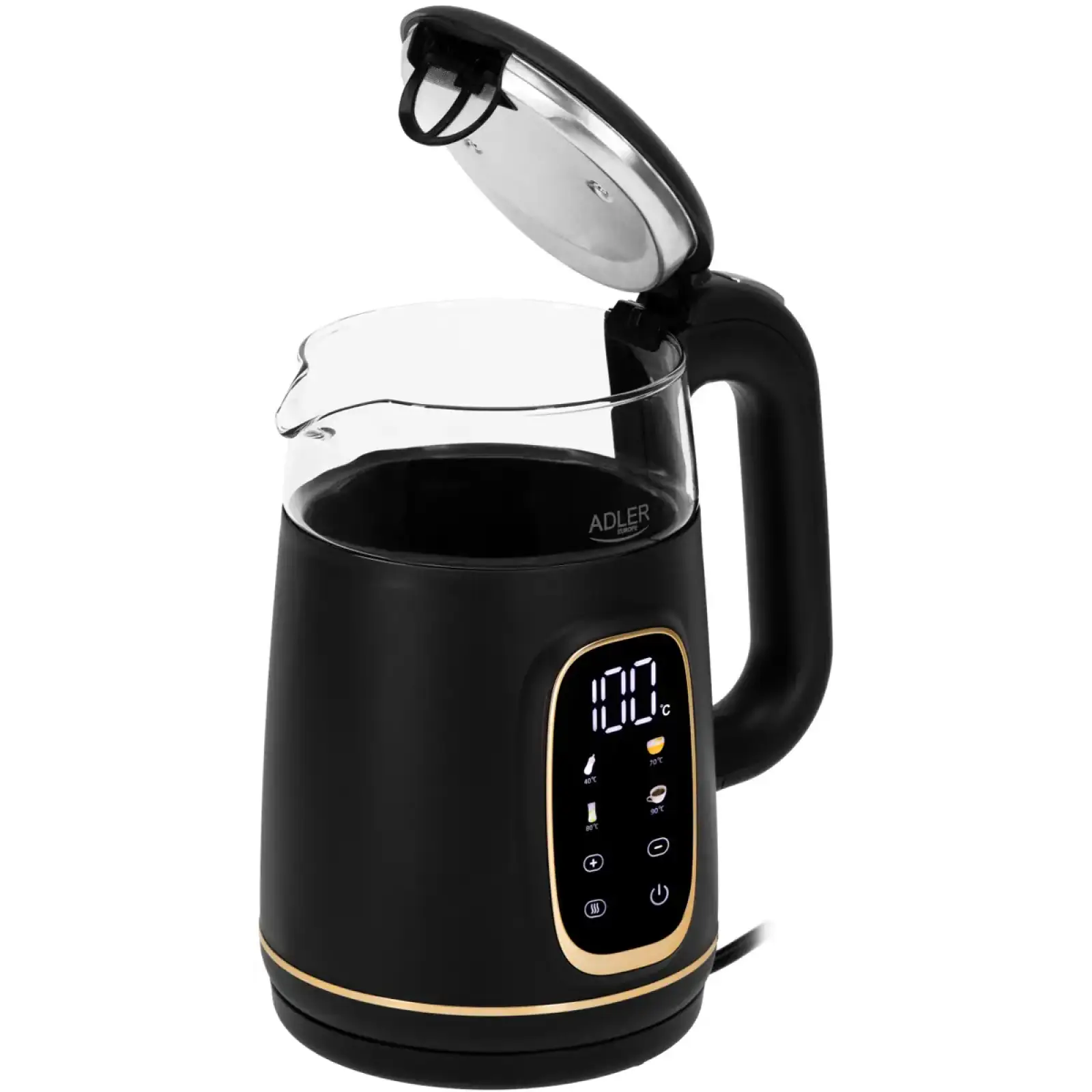 Електрочайник Adler AD 1305 black gold (AD1305BG) UA