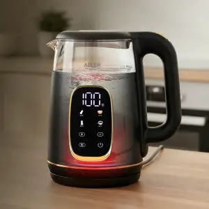 Електрочайник Adler AD 1305 black gold (AD1305BG) UA
