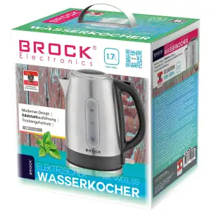 Електрочайник BROCK WK 9903 SS 1850Вт/ 1.7л/ нержавіюча сталь (WK9903SS) UA