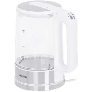 Електрочайник Mesko MS 1301 white 1850-2200Вт/ 1.7л/ скло/ встановлення температури (MS1301W) UA