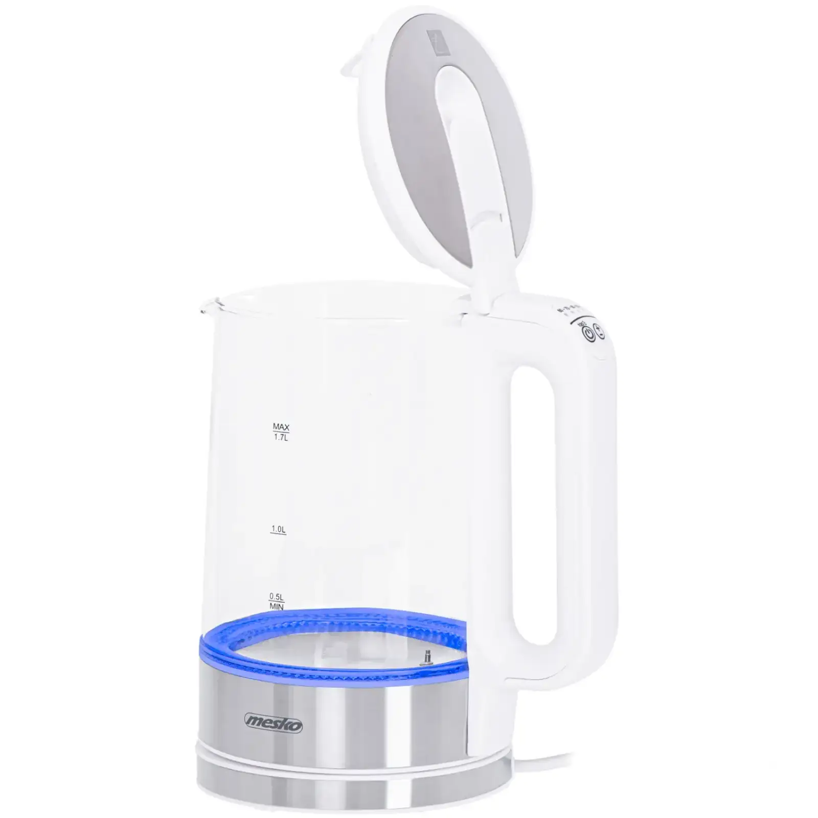 Електрочайник Mesko MS 1301 white 1850-2200Вт/ 1.7л/ скло/ встановлення температури (MS1301W) UA