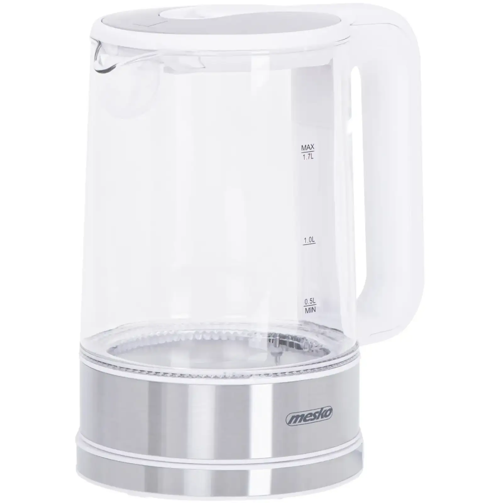 Електрочайник Mesko MS 1301 white 1850-2200Вт/ 1.7л/ скло/ встановлення температури (MS1301W) UA