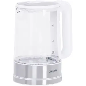 Електрочайник Mesko MS 1301 white 1850-2200Вт/ 1.7л/ скло/ встановлення температури (MS1301W) UA