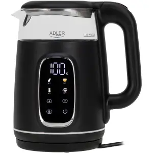 Електрочайник Adler AD 1305 black silver (AD1305BS) UA