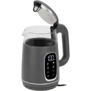 Електрочайник Adler AD 1305 grey 1850-2200Вт/ 1.7л/ скло/ встановлення температури/ (AD1305GS) UA