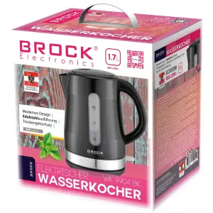 Електрочайник BROCK WK 9904 BK 1850Вт/ 1.7л/ чорний (WK9904BK) UA