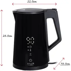 Електрочайник Adler AD 1345 black (AD1345B) UA