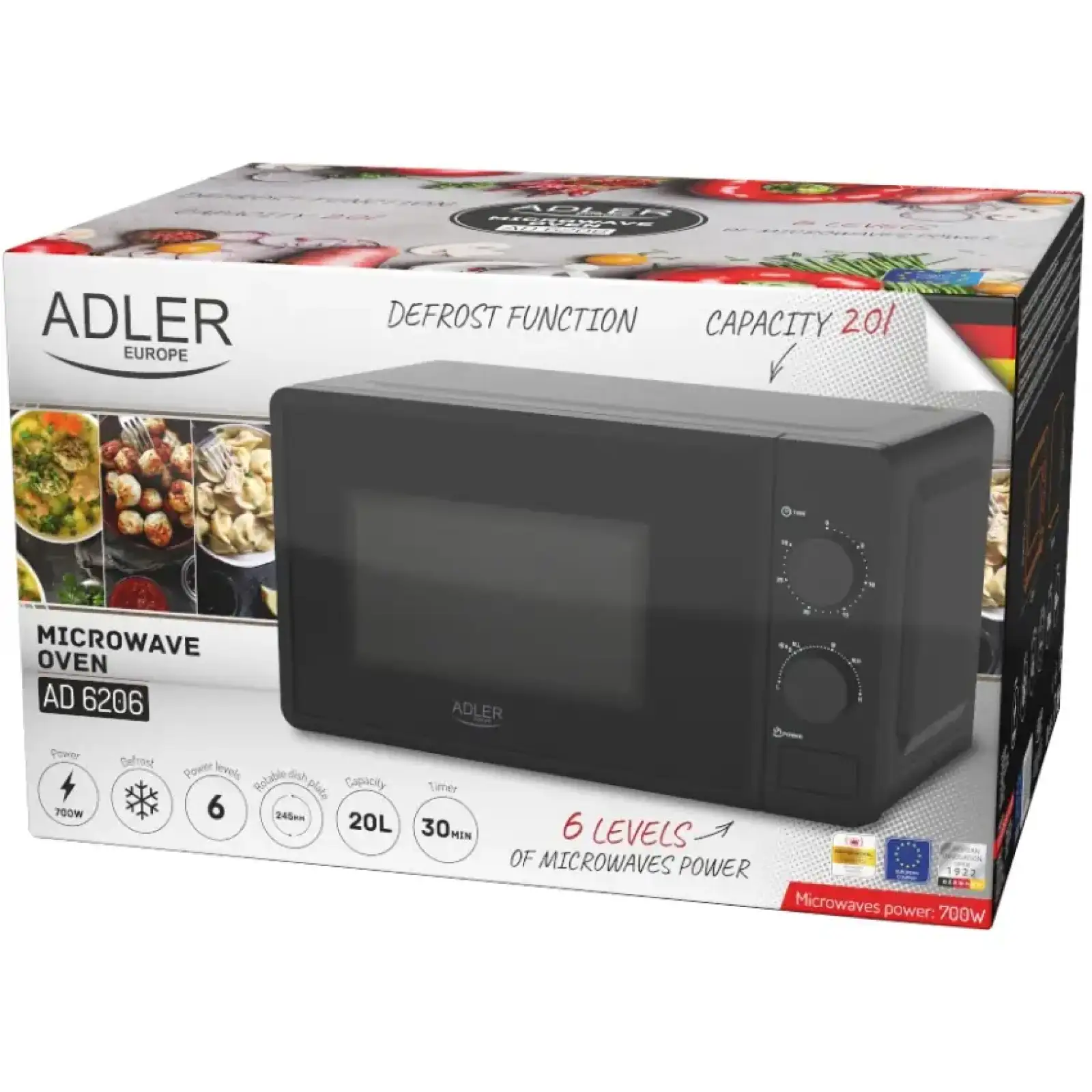 Мікрохвильова піч Adler AD 6206 (AD6206) UA