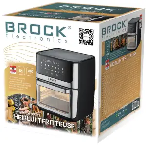 Мультипіч BROCK DA 1000 BK1800Вт/ 12л /сенсорне керування/гриль/шашлик/таймер/чорна UA
