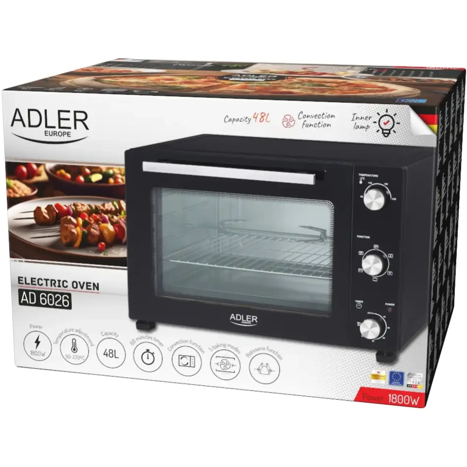 Електрична піч Adler AD 6026 (AD6026) UA