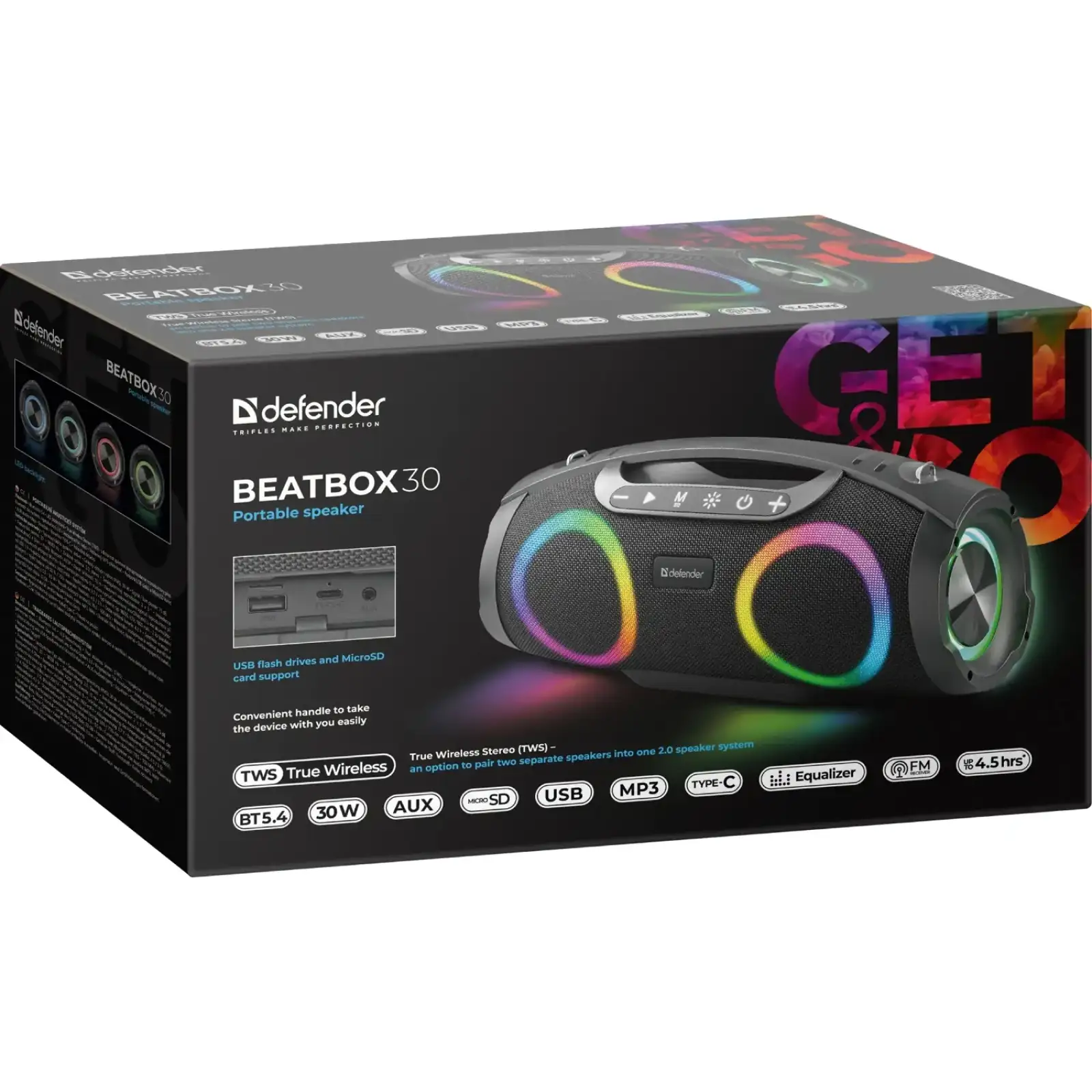 Портативна колонка 1.0 Defender Beatbox 30 (65231) UA