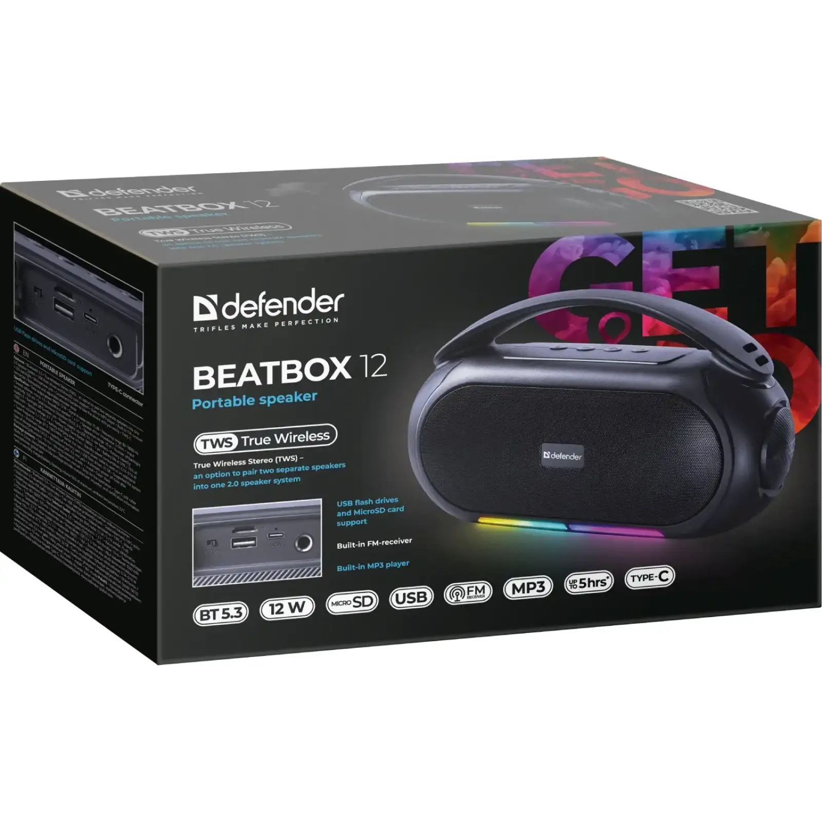 Портативна колонка 1.0 Defender Beatbox 12 (65812) UA