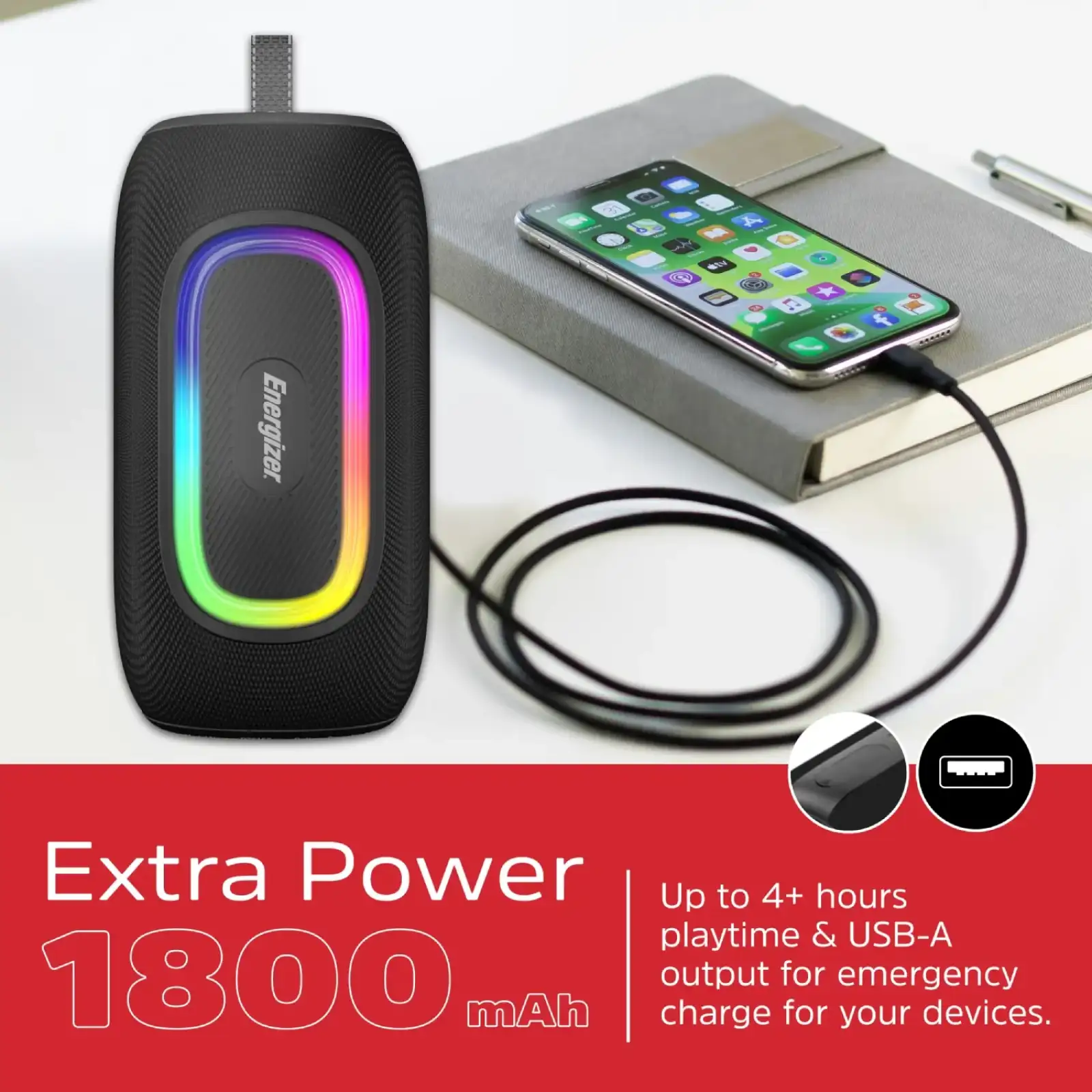 Портативна колонка 1.0 Energizer (BTS163) UA