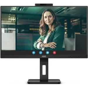 Монітор TFT 27" AOC Q27P3CW, QHD, IPS, 75Hz, 2xHDMI, DP, USB-C, RJ-45, USB-hub, webcam, HAS, Pivot, колонки UA