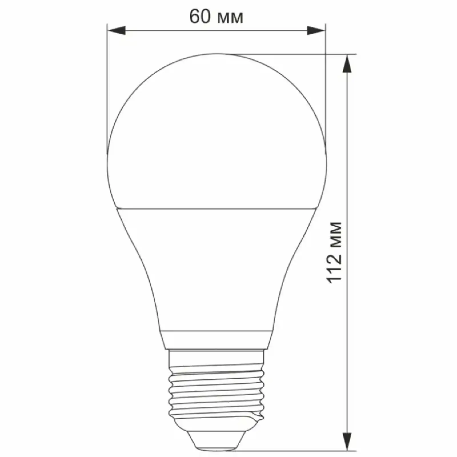 LED лампа VIDEX A60e 8W E27 3000K 220V, VL-A60e-08273 (23805) UA