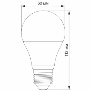 LED лампа VIDEX A60e 8W E27 3000K 220V, VL-A60e-08273 (23805) UA