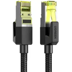 Патч-корд Ugreen CAT 7 F/FTP, 10.0м, AWG 30, чорний (30791) UA