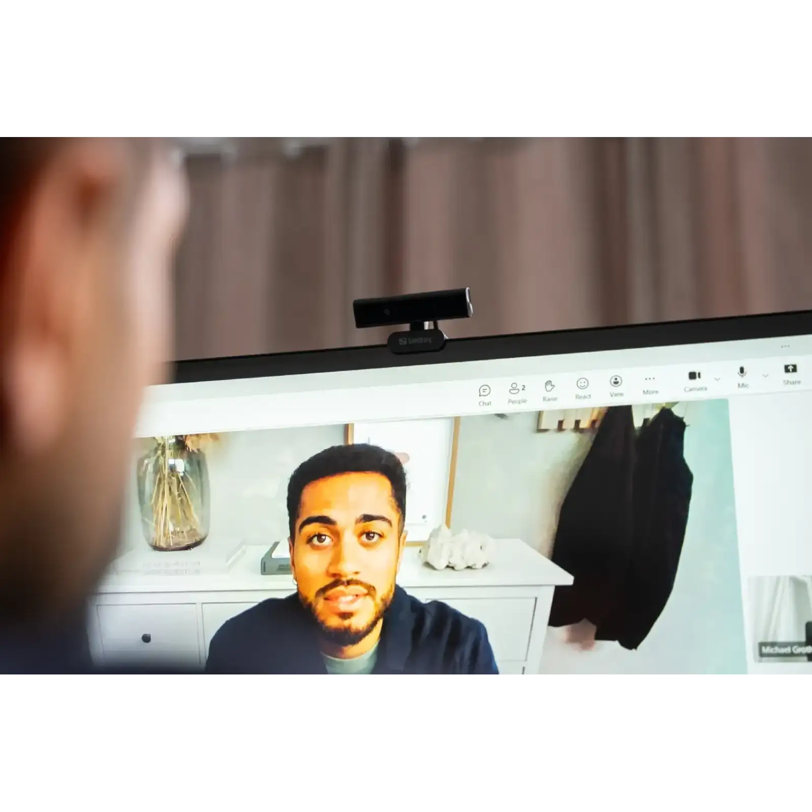 Веб-камера Sandberg Face Scan Webcam Mini Full HD Autofocus, ENC, USB-A/USB-C connection (134-43) UA