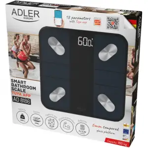Ваги підлогові Adler AD 8186 black (AD8186B) UA