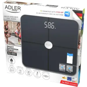 Весы напольные Adler AD 8187 black (AD8187B) UA