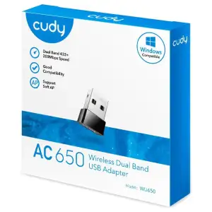 Адаптер WiFi Cudy WU650, AC650 Wi-Fi Mini USB Adapter UA