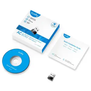Адаптер WiFi Cudy WU650, AC650 Wi-Fi Mini USB Adapter UA