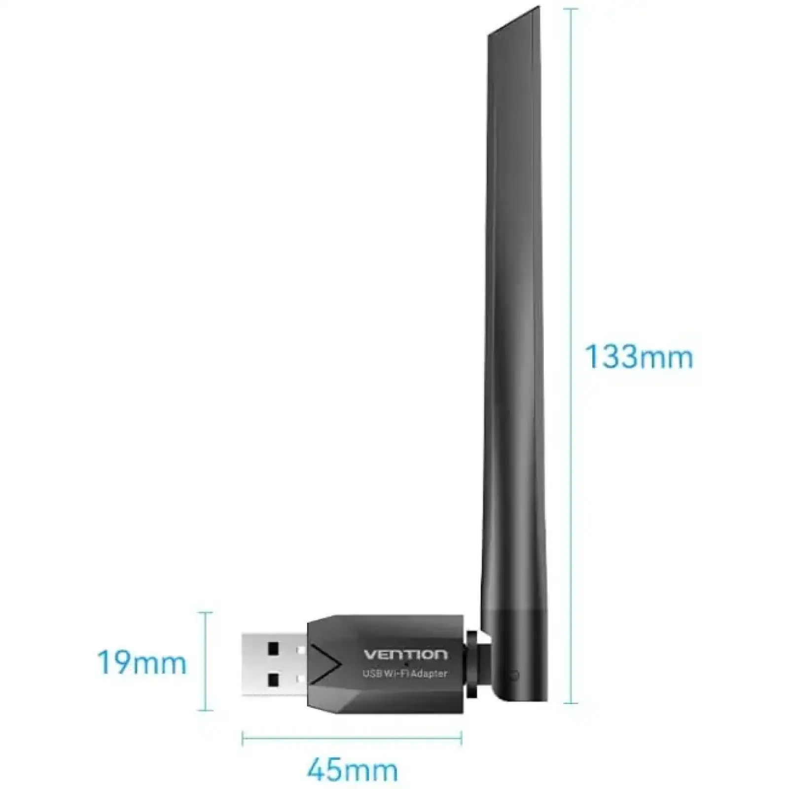 Адаптер WiFi Vention 2.4GHz/5GHz 200/433 Мбіт/с, USB (KDTB0) UA