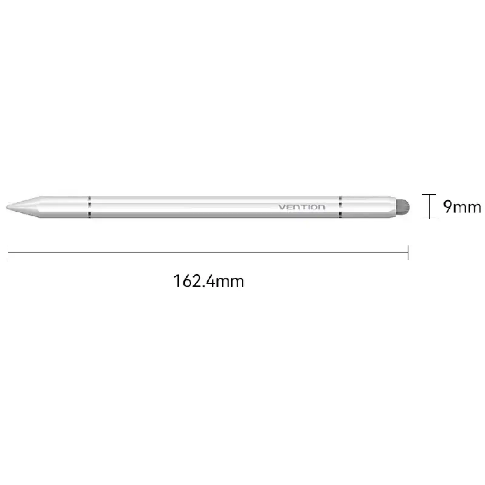 Стилус - ручка для ємнісних екранів 3-в-1 Magnetic Stylus Pen White Aluminum Alloy Type Vention (KQLW0) UA
