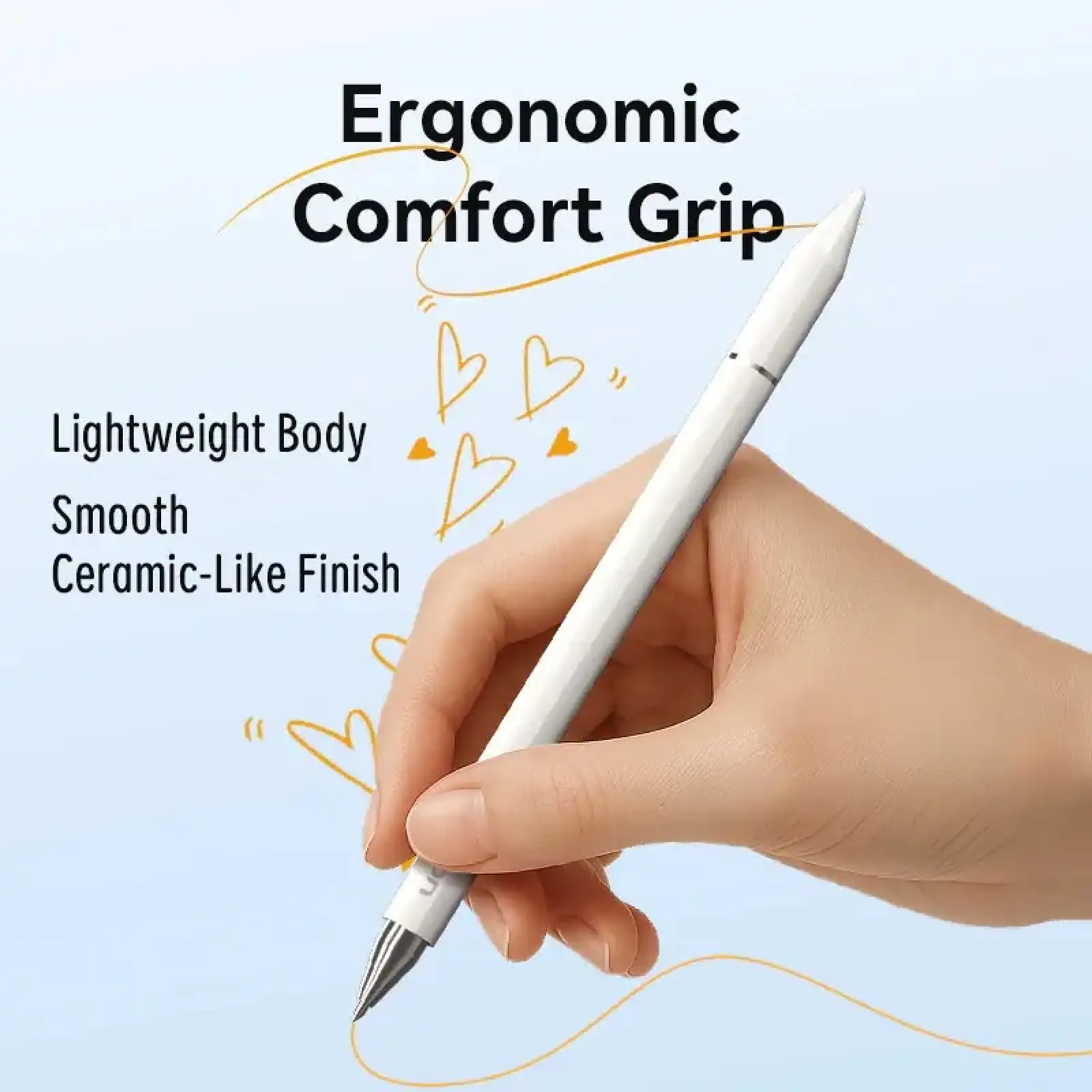 Стилус - ручка для ємнісних екранів 3-в-1 Magnetic Stylus Pen White Aluminum Alloy Type Vention (KQLW0) UA